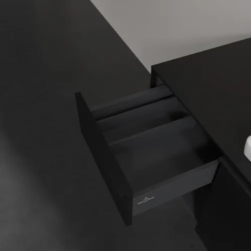 VILLEROY BOCH Subway 3.0 Vanity unit, s osvětlením, 2 výsuvy, 1001 x 423 x 516 mm, Volcano Black / Volcano Black #C571L1VL, obrázek 8