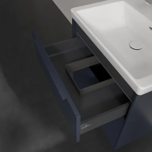 VILLEROY BOCH Subway 3.0 Vanity unit, s osvětlením, 2 výsuvy, 622 x 576 x 478 mm, Marine Blue #C576L2VQ, obrázek 8