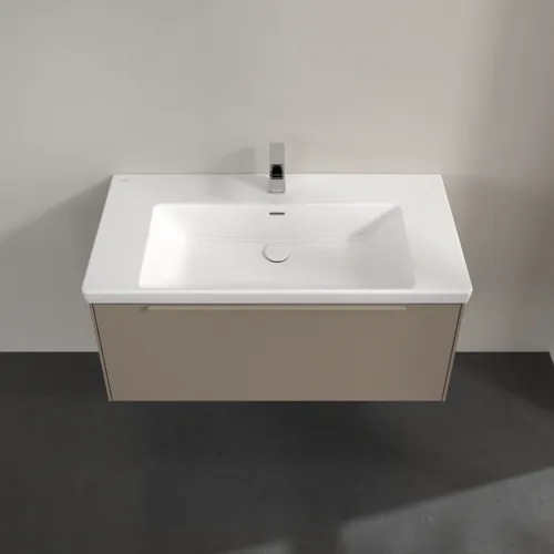 VILLEROY BOCH Subway 3.0 Vanity unit, s osvětlením, 1 zásuvka, 973 x 429 x 478 mm, taupe #C569L2VM, obrázek 4