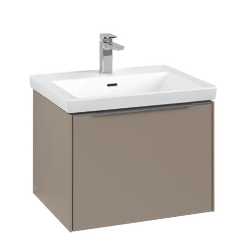 VILLEROY BOCH Subway 3.0 Vanity unit, s osvětlením, 1 zásuvka, 572 x 429 x 478 mm, taupe #C577L0VM