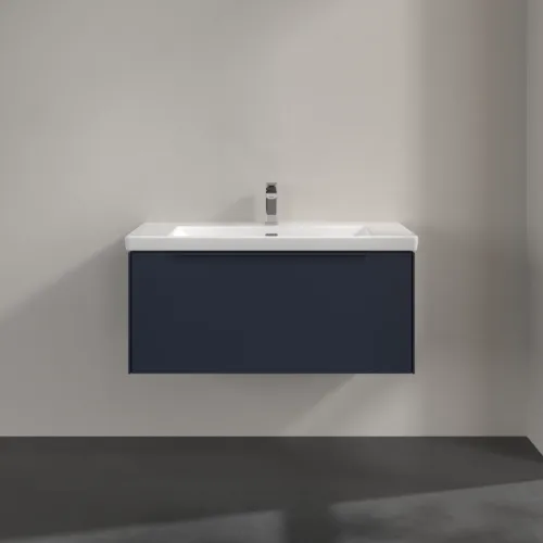 VILLEROY BOCH Subway 3.0 Vanity unit, s osvětlením, 1 zásuvka, 973 x 429 x 478 mm, Marine Blue #C569L2VQ, obrázek 3