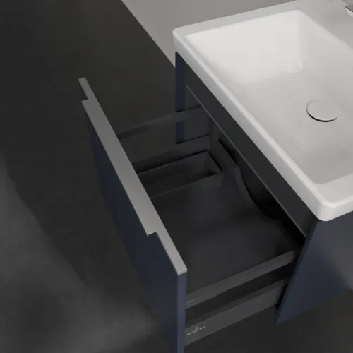 VILLEROY BOCH Subway 3.0 Vanity unit, s osvětlením, 1 zásuvka, 572 x 429 x 478 mm, Marine Blue #C577L0VQ, obrázek 7