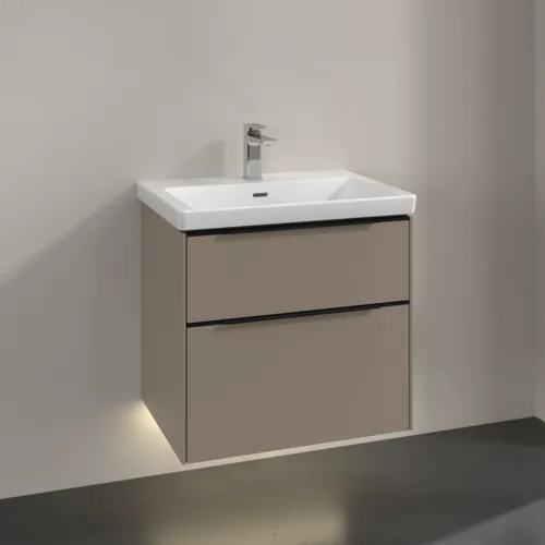 VILLEROY BOCH Subway 3.0 Vanity unit, s osvětlením, 2 výsuvy, 622 x 576 x 478 mm, taupe #C576L1VM, obrázek 2