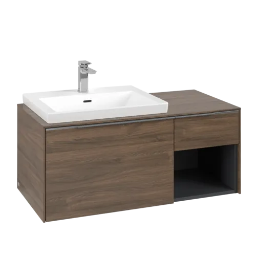 VILLEROY BOCH Subway 3.0 Vanity unit, s osvětlením, 2 výsuvy, 1001 x 423 x 516 mm, Arizona Oak / Arizona Oak #C572L0VH
