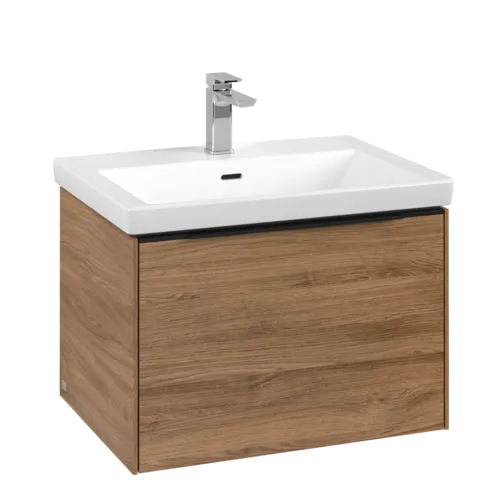 VILLEROY BOCH Subway 3.0 Vanity unit, s osvětlením, 1 zásuvka, 622 x 429 x 478 mm, dub Kansas #C575L1RH