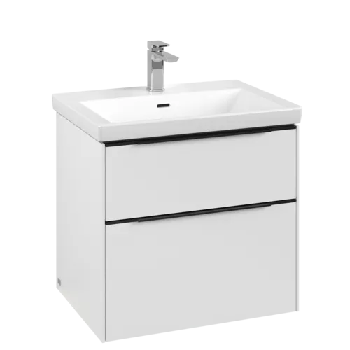 VILLEROY BOCH Subway 3.0 Vanity unit, s osvětlením, 2 výsuvy, 622 x 576 x 478 mm, čistě bílá #C576L1VF