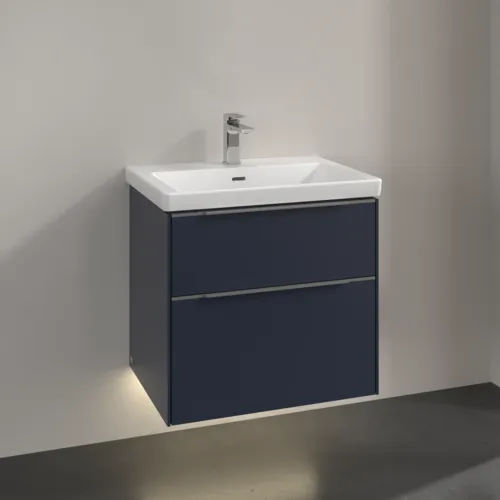 VILLEROY BOCH Subway 3.0 Vanity unit, s osvětlením, 2 výsuvy, 622 x 576 x 478 mm, Marine Blue #C576L0VQ, obrázek 2