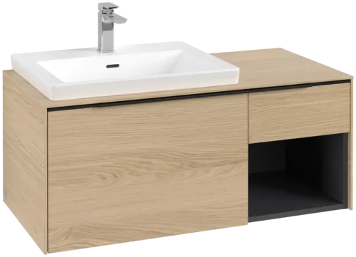 VILLEROY BOCH Subway 3.0 Vanity unit, s osvětlením, 2 výsuvy, 1001 x 423 x 516 mm, Severský dub / Severský dub #C572L1VJ