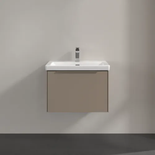 VILLEROY BOCH Subway 3.0 Vanity unit, s osvětlením, 1 zásuvka, 622 x 429 x 478 mm, taupe #C575L2VM, obrázek 3