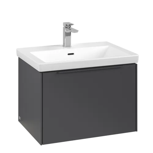 VILLEROY BOCH Subway 3.0 toaletní skříňka, s osvětlením, 1 zásuvka, 622 x 429 x 478 mm, grafitová barva #C575L2VR