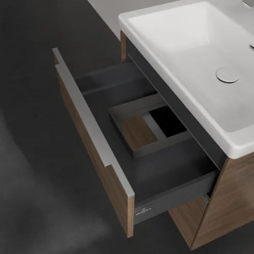 VILLEROY BOCH Subway 3.0 Vanity unit, s osvětlením, 2 výsuvy, 622 x 576 x 478 mm, Arizona Oak #C576L0VH, obrázek 8