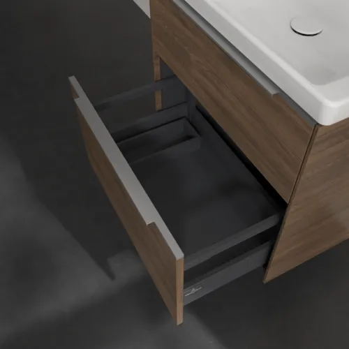 VILLEROY BOCH Subway 3.0 Vanity unit, s osvětlením, 2 výsuvy, 622 x 576 x 478 mm, Arizona Oak #C576L0VH, obrázek 7