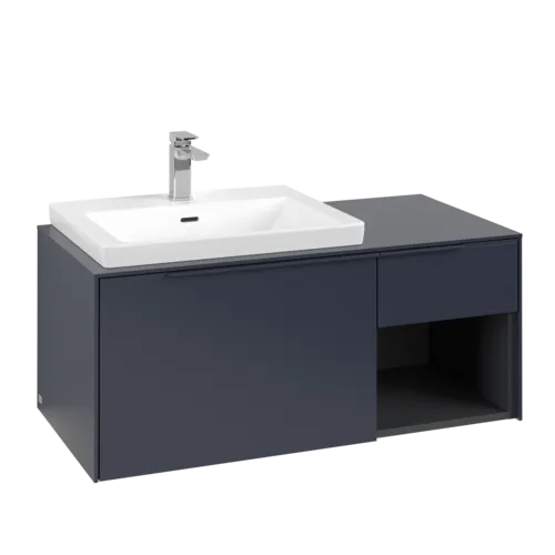 VILLEROY BOCH Subway 3.0 Vanity unit, s osvětlením, 2 výsuvy, 1001 x 423 x 516 mm, Marine Blue / Marine Blue #C572L2VQ