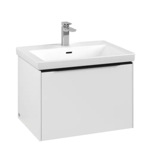 VILLEROY BOCH Subway 3.0 Vanity unit, s osvětlením, 1 zásuvka, 622 x 429 x 478 mm, čistě bílá #C575L1VF