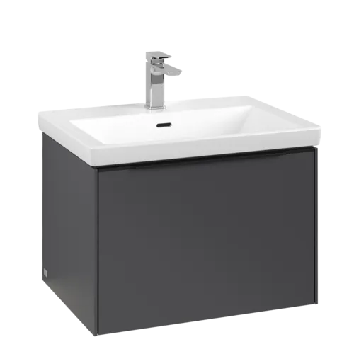 VILLEROY BOCH Subway 3.0 toaletní skříňka, s osvětlením, 1 zásuvka, 622 x 429 x 478 mm, grafitová barva #C575L1VR