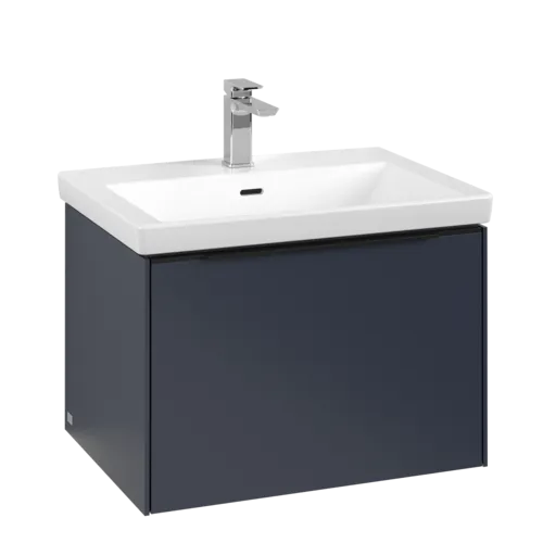VILLEROY BOCH Subway 3.0 Vanity unit, s osvětlením, 1 zásuvka, 622 x 429 x 478 mm, Marine Blue #C575L1VQ