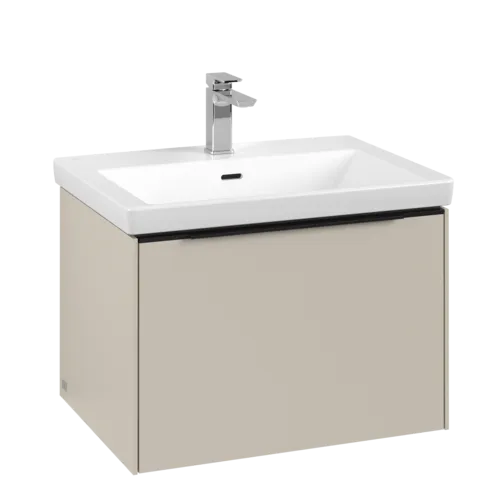 VILLEROY BOCH Subway 3.0 Vanity unit, s osvětlením, 1 zásuvka, 622 x 429 x 478 mm, Cashmere Grey #C575L1VN