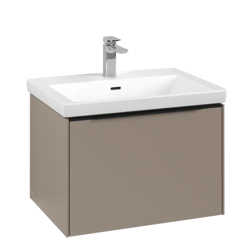 VILLEROY BOCH Subway 3.0 Vanity unit, s osvětlením, 1 zásuvka, 622 x 429 x 478 mm, taupe #C575L1VM