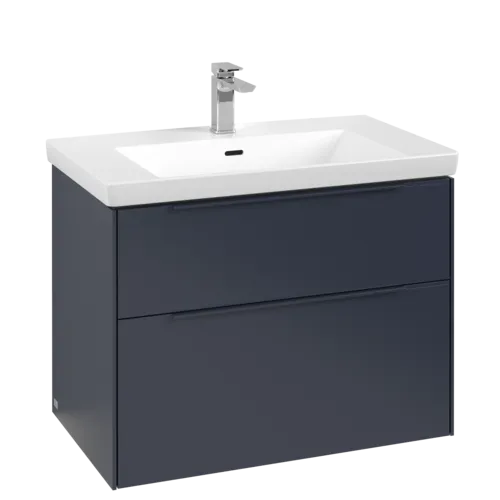 VILLEROY BOCH Subway 3.0 Vanity unit, s osvětlením, 2 výsuvy, 772 x 576 x 478 mm, Marine Blue #C574L2VQ