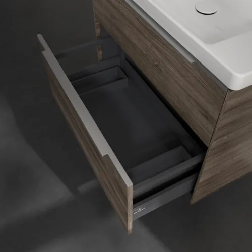 VILLEROY BOCH Subway 3.0 Vanity unit, s osvětlením, 2 výsuvy, 772 x 576 x 478 mm, Stone Oak #C574L0RK, obrázek 7
