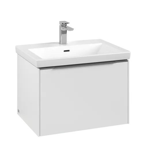 VILLEROY BOCH Subway 3.0 Vanity unit, s osvětlením, 1 zásuvka, 622 x 429 x 478 mm, čistě bílá #C575L0VF