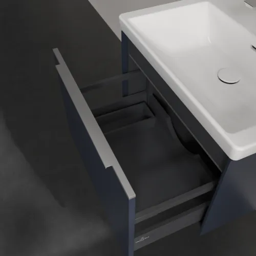 VILLEROY BOCH Subway 3.0 Vanity unit, s osvětlením, 1 zásuvka, 622 x 429 x 478 mm, Marine Blue #C575L0VQ, obrázek 8