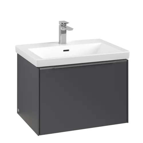 VILLEROY BOCH Subway 3.0 toaletní skříňka, s osvětlením, 1 zásuvka, 622 x 429 x 478 mm, grafitová barva #C575L0VR