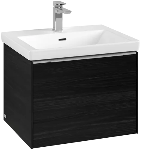 VILLEROY BOCH Subway 3.0 Vanity unit, s osvětlením, 1 zásuvka, 572 x 429 x 478 mm, černý dub #C577L0AB