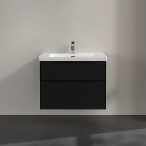 VILLEROY BOCH Subway 3.0 Vanity unit, s osvětlením, 2 výsuvy, 772 x 576 x 478 mm, Volcano Black #C574L1VL, obrázek 3