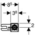 Obrázek GEBERIT DUOFIX Souprava pro ukotvení do stěny pro jednotlivou montáž 111.815.00.1
