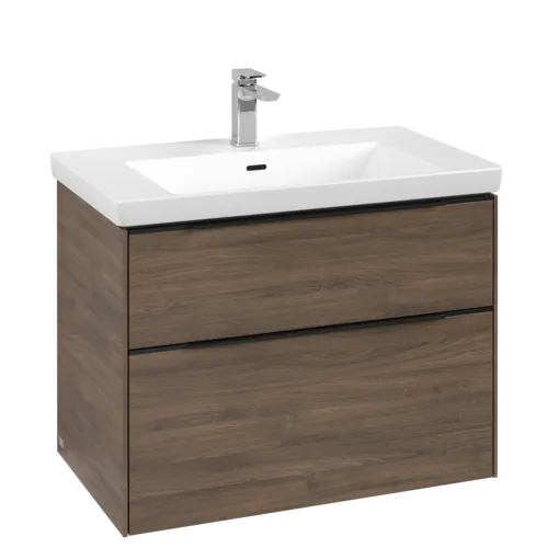 VILLEROY BOCH Subway 3.0 Vanity unit, s osvětlením, 2 výsuvy, 772 x 576 x 478 mm, Arizona Oak #C574L1VH