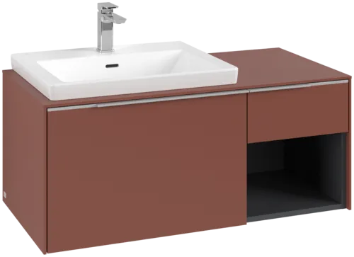 VILLEROY BOCH Subway 3.0 Vanity unit, 2 výsuvy, 1001 x 423 x 516 mm, Vínově červená / Vínově červená #C57200AH