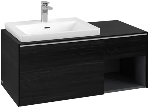 VILLEROY BOCH Subway 3.0 Vanity unit, 2 výsuvy, 1001 x 423 x 516 mm, černý dub / černý dub #C57200AB
