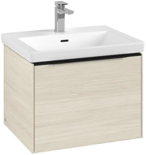 VILLEROY BOCH Subway 3.0 Vanity unit, s osvětlením, 1 zásuvka, 572 x 429 x 478 mm, bílý dub #C577L1AA