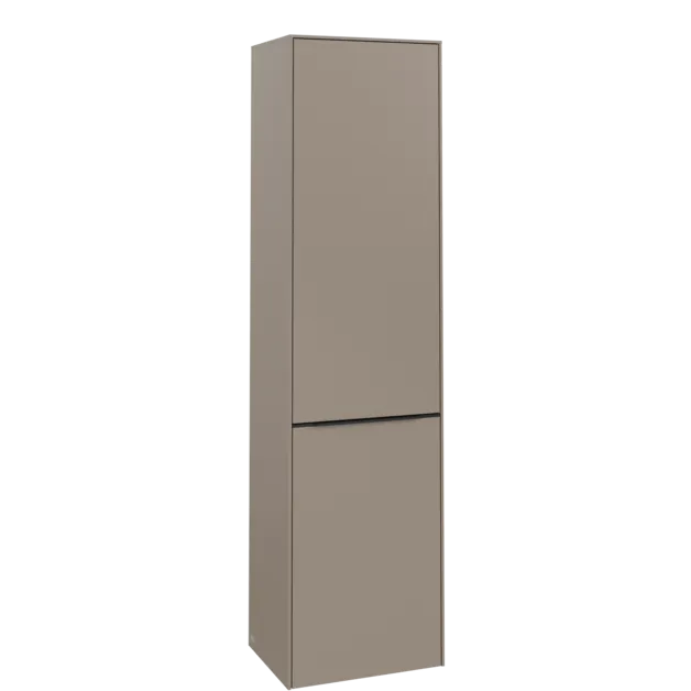 VILLEROY BOCH Spížní skříň Subway 3.0, 1 dveře, 1 výklop na prádlo, 450 x 1710 x 362 mm, Taupe / Taupe #C59301VM