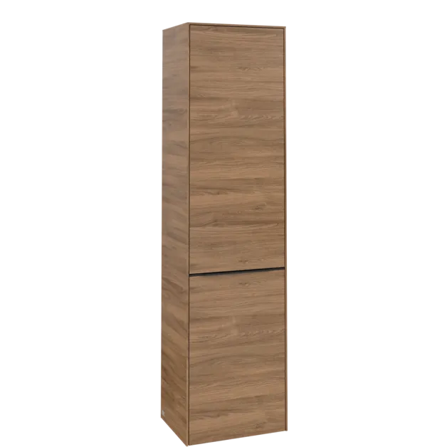 VILLEROY BOCH Spížní skříňka Subway 3.0, 1 dveře, 1 klapka na prádlo, 450 x 1710 x 362 mm, dub Kansas / dub Kansas #C59201RH