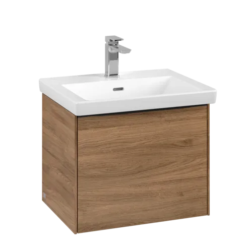 VILLEROY BOCH Subway 3.0 Vanity unit, s osvětlením, 1 zásuvka, 523 x 429 x 448 mm, dub Kansas #C579L1RH