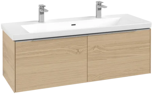 VILLEROY BOCH Subway 3.0 Vanity unit, s osvětlením, 2 výsuvy, 1272 x 429 x 478 mm, dub severský #C601L0VJ