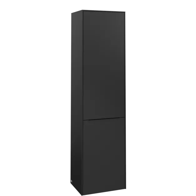 VILLEROY BOCH Spížní skříň Subway 3.0, 1 dveře, 1 výklop na prádlo, 450 x 1710 x 362 mm, Volcano Black / Volcano Black #C59201VL