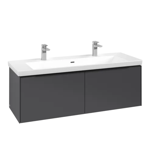 VILLEROY BOCH Subway 3.0 Vanity unit, 2 výsuvy, 1272 x 429 x 478 mm, grafitová barva #C60101VR