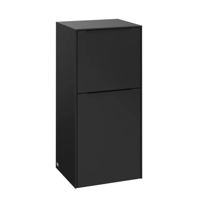 VILLEROY BOCH Boční skříňka Subway 3.0, 1 zásuvka, 1 dvířka, 400 x 860 x 362 mm, Volcano Black / Volcano Black #C59501VL