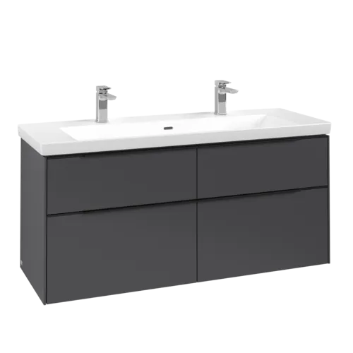 VILLEROY BOCH Subway 3.0 Vanity unit, 4 výsuvy, 1272 x 576 x 478 mm, grafitová barva #C60201VR