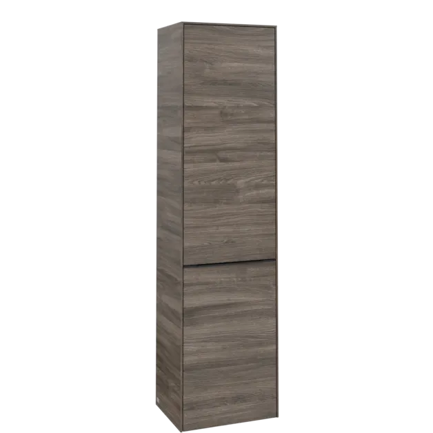 VILLEROY BOCH Spížní skříň Subway 3.0, 1 dveře, 1 klapka na prádlo, 450 x 1710 x 362 mm, Kamenný dub / Kamenný dub #C59301RK