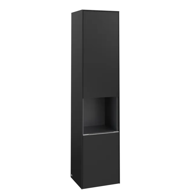 VILLEROY BOCH Vysoká skříň Subway 3.0, 2 dveře, 400 x 1710 x 362 mm, Volcano Black / Volcano Black #C58900VL