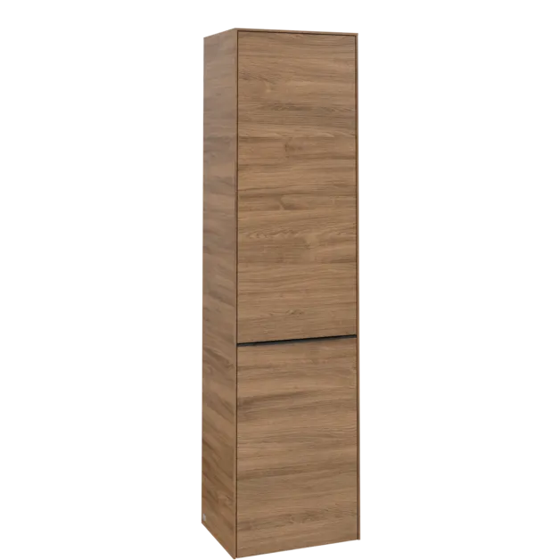 VILLEROY BOCH Spížní skříňka Subway 3.0, 1 dveře, 1 klapka na prádlo, 450 x 1710 x 362 mm, dub Kansas / dub Kansas #C59301RH