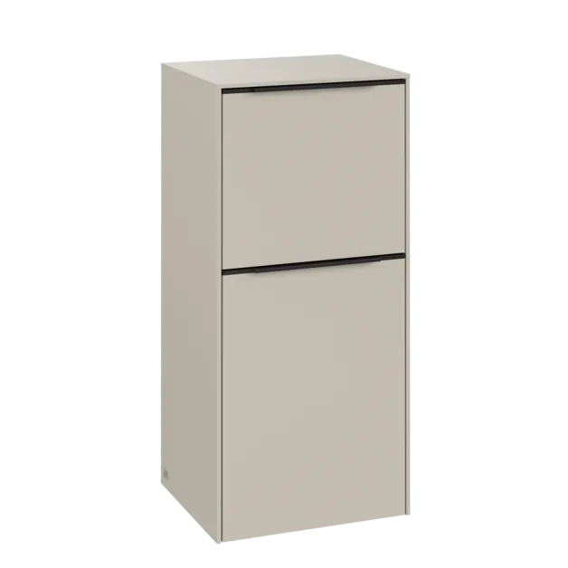 VILLEROY BOCH Subway 3.0 Boční skříňka, 1 zásuvka, 1 dvířka, 400 x 860 x 362 mm, Cashmere Grey / Cashmere Grey #C59401VN