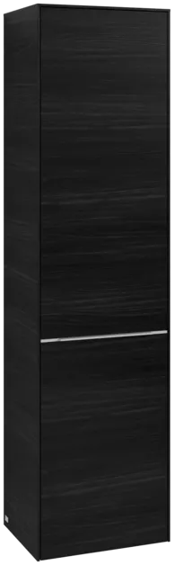 VILLEROY BOCH Spížní skříň Subway 3.0, 1 dveře, 1 výklop na prádlo, 450 x 1710 x 362 mm, černý dub #C59200AB