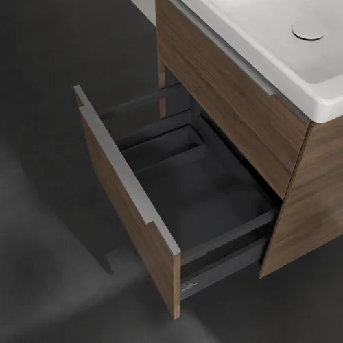 VILLEROY BOCH Subway 3.0 Vanity unit, s osvětlením, 2 výsuvy, 572 x 576 x 478 mm, Arizona Oak #C578L0VH, obrázek 7