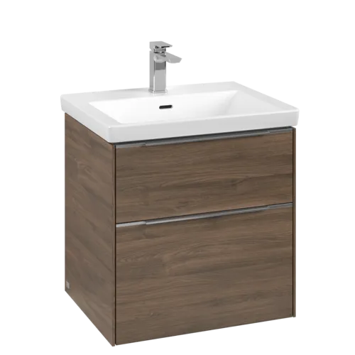VILLEROY BOCH Subway 3.0 Vanity unit, s osvětlením, 2 výsuvy, 572 x 576 x 478 mm, Arizona Oak #C578L0VH
