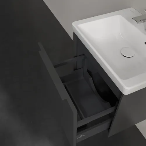 VILLEROY BOCH Subway 3.0 Vanity unit, 1 zásuvka, 473 x 429 x 408 mm, grafitová barva #C58002VR, obrázek 7